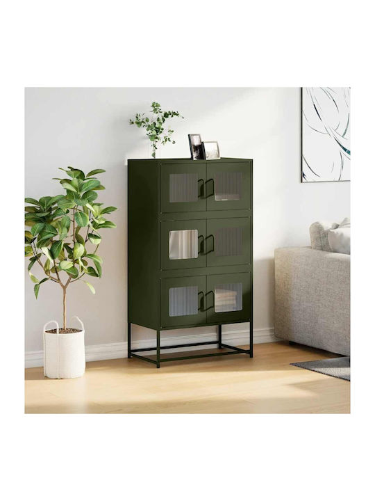 Μπουφές Olive Green, Green 68x39x123cm