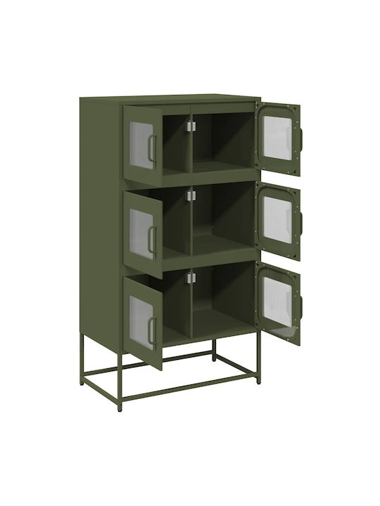 Μπουφές Olive Green, Green 68x39x123cm