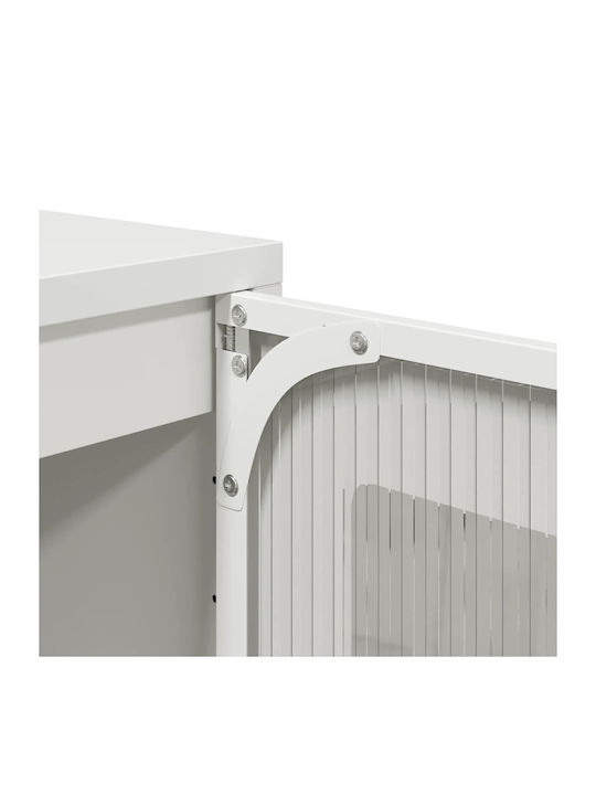Sideboard made of Metal White 68x39x123cm