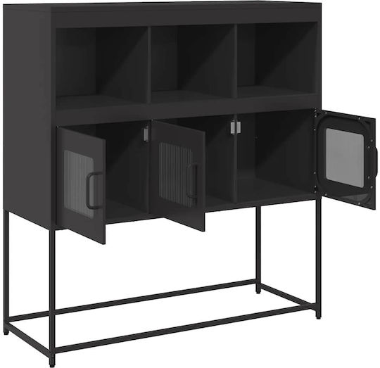 Μπουφές από Μέταλλο Μαύρο 100.5x39x107cm