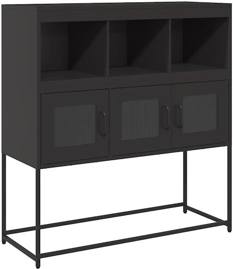 Μπουφές από Μέταλλο Μαύρο 100.5x39x107cm