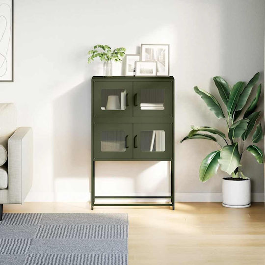 Мебели за съхранение от метал Olive Green + Green 68x39x107см