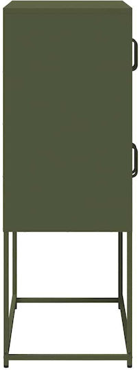 Мебели за съхранение от метал Olive Green + Green 68x39x107см