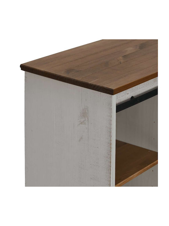 Sideboard made of Solid Wood White 80x40x80cm