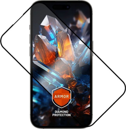 Fixed Displayschutzfolie Schwarz (iPhone 15)