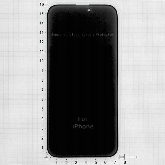 Fixed Поверителност Закалено стъкло за цялото лице Черен (iPhone 17 Pro Max / iPhone 16 Pro Max)