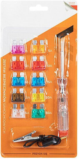 Set Siguranțe Auto Blow 67-081# 10 Buc + Tester