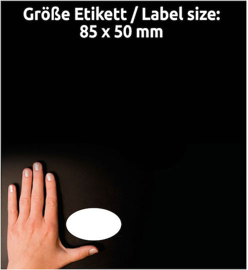 Avery Αυτοκόλλητες Ετικέτες Α4 Οβάλ 85x50mm