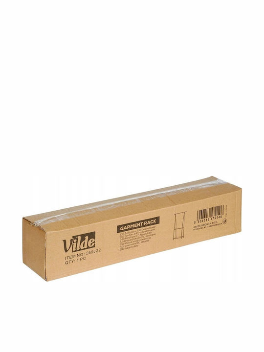 Vilde Wheeled Floor Garment Rack made of Metal Black 88x44x160cm
