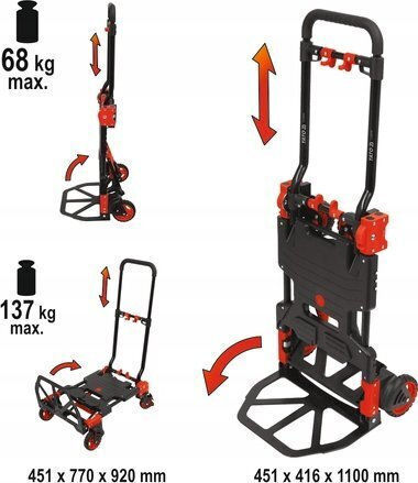 Yato Transport-Wagen Folding for Load Weight up to 137kg