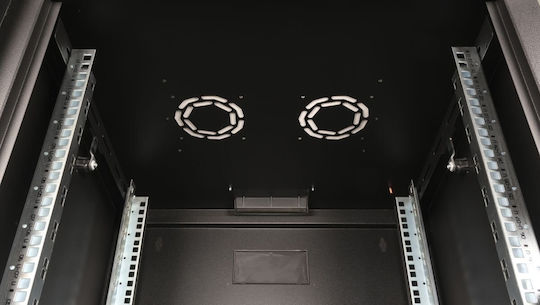 Equip Montat pe perete Cabină Rack 12U 60x60cm Negru