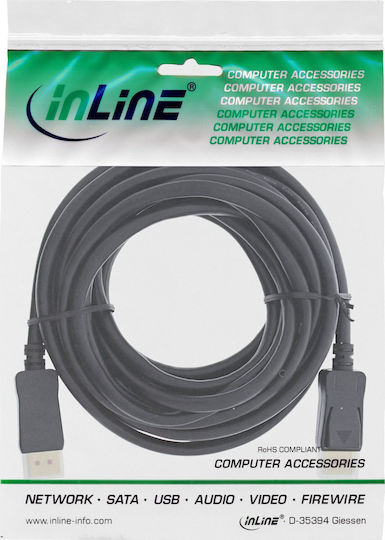 Καλώδιο Inline Inline Displayport 1.4 Ενεργό Καλώδιο 8k4k Μαύρο Χρυσό 7.5m