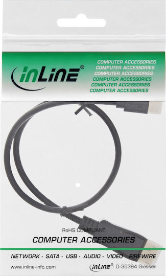 Καλώδιο Inline Displayport Mini Displayport 1.5m Μαύρο 17134s