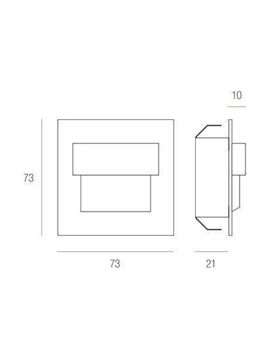 Skoff Wandmontierte Außenbeleuchtung LED 0,8W Skoff Wandmontierte Außenbeleuchtung LED 0,8W