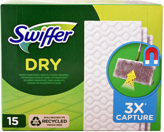 Swiffer Dry Spare Part Dust Mop Refill Pad 15 Pieces