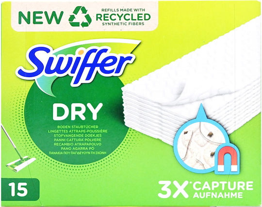 Swiffer Dry Spare Part Dust Mop Refill Pad 15 Pieces