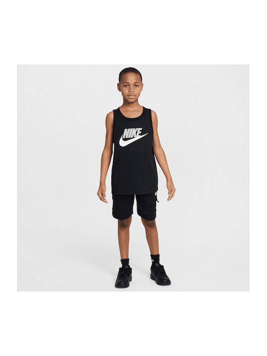 Bluza Pentru Copii Fără Mâneci Neagră Sportswear