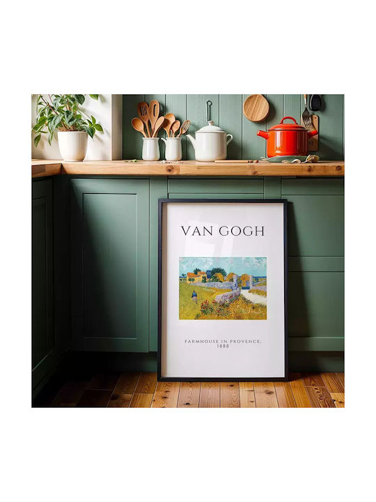 Πόστερ & Κάδρο Van Gogh Farmhouse In Provence Art008 30x40cm Μαύρο Ξύλινο Κάδρο Πόστερ