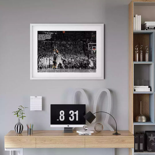 Poster Nba Stephen Curry Shot Snk201 30cm X 40cm Μαύρο Ξύλινο Κάδρο