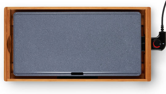 Livoo Teppanyaki Grilling Plate with Adjustable Thermostat 2200W and Ceramic Coating 50x24.5cm.
