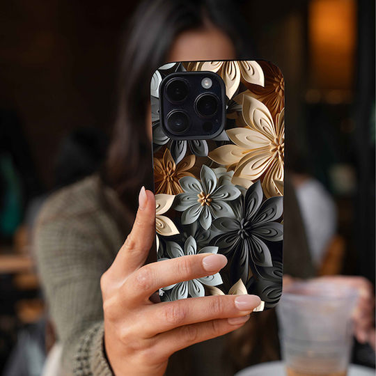 Калъф Sonique 3D Flower Series за Motorola Moto E22 4G Сив