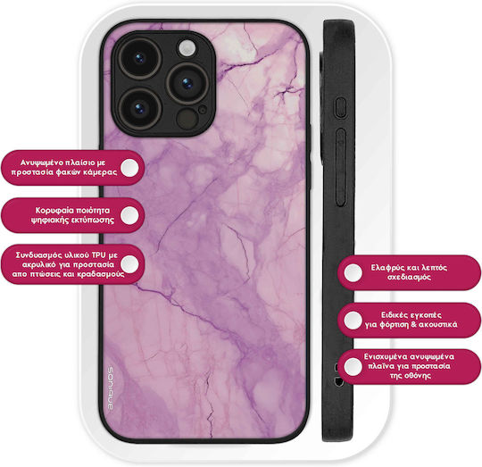 Carcasă Sonique Marble Series pentru Motorola Moto G73 5G Violet