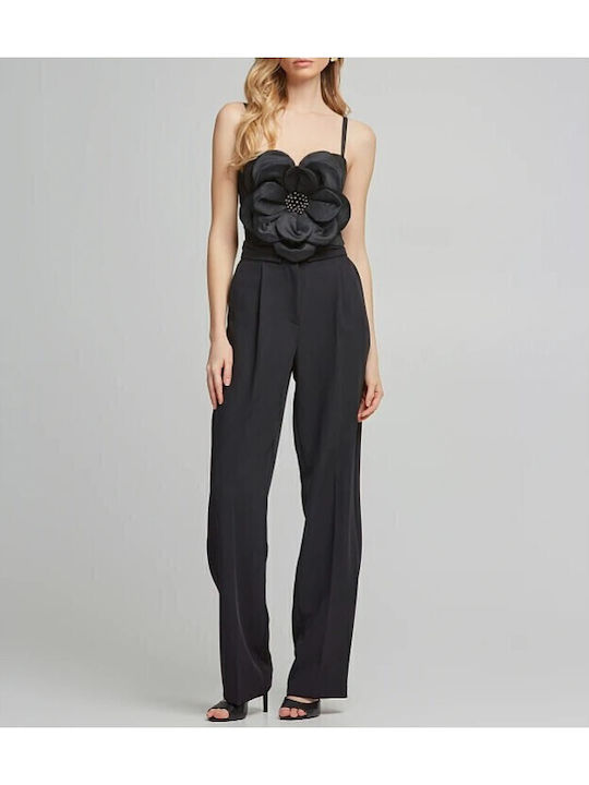 Women's Crop Top Floral Black