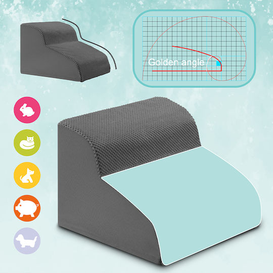Bakaji Waterproof Ramp Car for Dog Gray