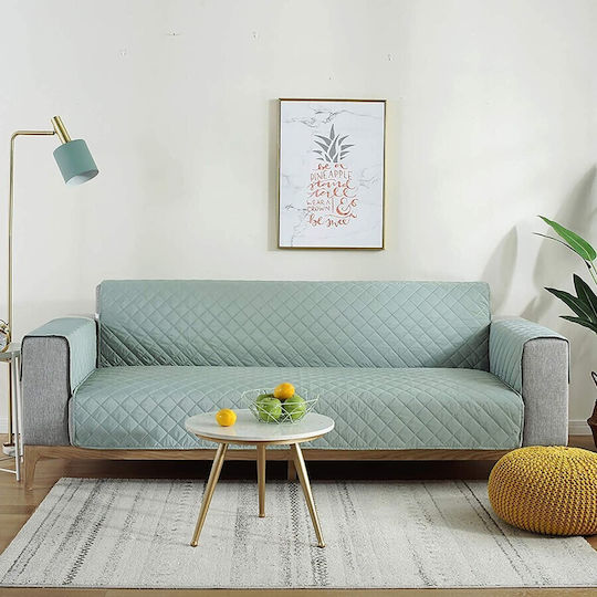 Pucioasa Elastische Abdeckung Für Zweisitziges Sofa Mintgrün