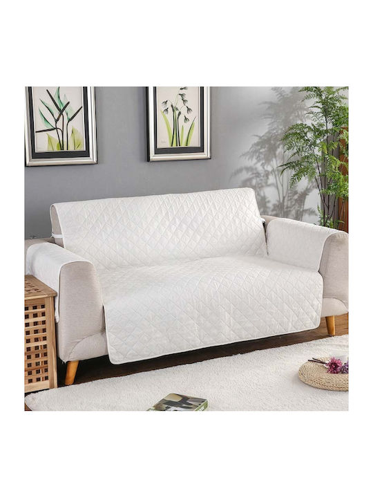 Pucioasa Husă Elastică Canapea cu două locuri Alb 1buc LJD17446