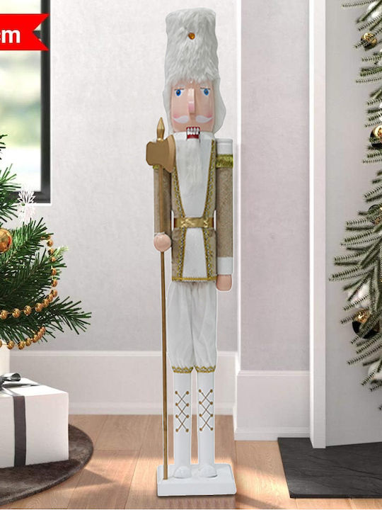 Bakaji Weihnachts-Nussknacker Weiß aus Hölzernes