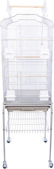 Bakaji Bird Cage 46x36x148cm. White