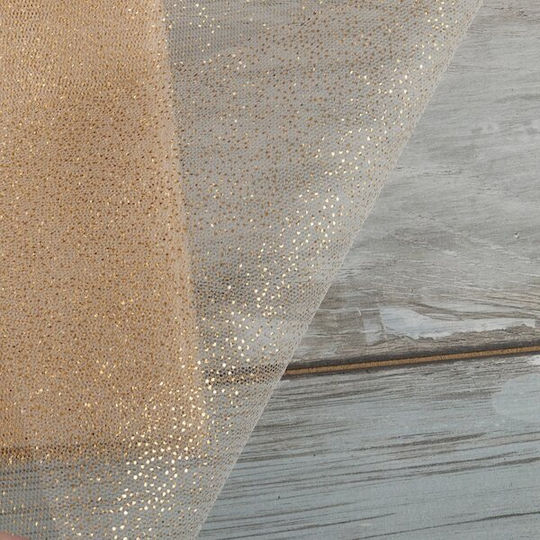 Gold Glitter Tulle Napkin Double-Sided Set/50 Pcs 37x37cm Gold