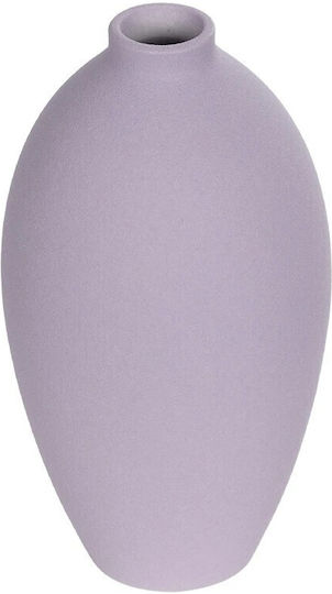 GloboStar Βάζο Κεραμικό Artificial Garden Amethyst Μωβ Φ8xΥ14cm