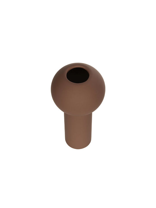 GloboStar Διακοσμητικό Βάζο Keramik Artificial Garden Costa Rica Braun 10x10x21cm 1Stück