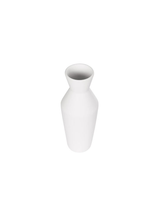 GloboStar Decorative Vase Artificial Garden Malvina White 10x10x24cm