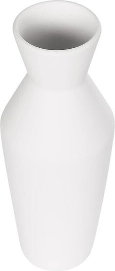 GloboStar Decorative Vase Artificial Garden Malvina White 10x10x24cm