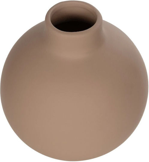 GloboStar Βάζο Κεραμικό Artificial Garden Mauritius Καφέ Φ12xΥ14cm GloboStar Βάζο Κεραμικό Artificial Garden Mauritius Καφέ Φ12xΥ14cm