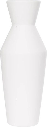 GloboStar Decorative Vase Artificial Garden Malvina White 10x10x24cm