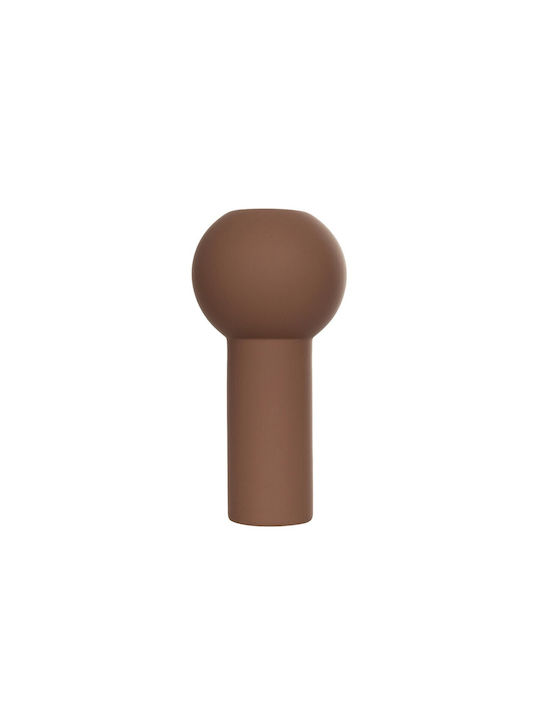 GloboStar Διακοσμητικό Βάζο Keramik Artificial Garden Costa Rica Braun 10x10x21cm 1Stück