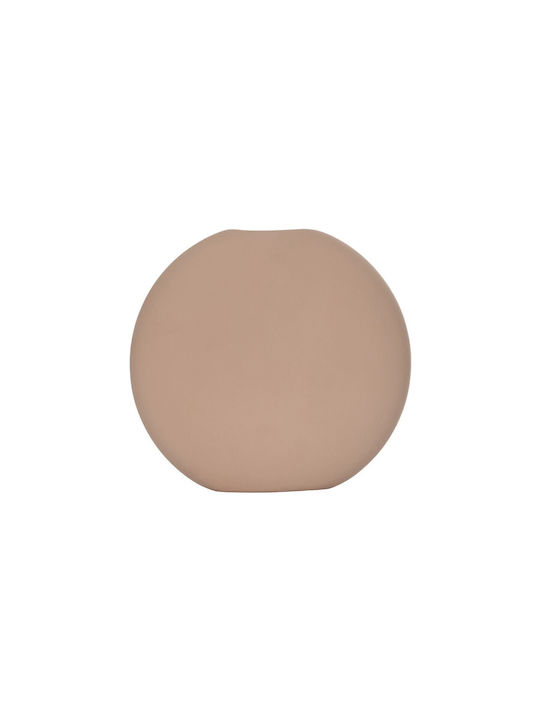 GloboStar Διακοσμητικό Βάζο Keramik Lanzarote Braun 15x15x14cm 1Stück