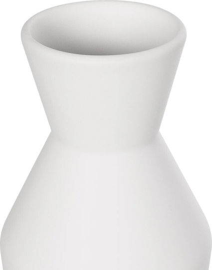 GloboStar Decorative Vase Artificial Garden Malvina White 10x10x24cm