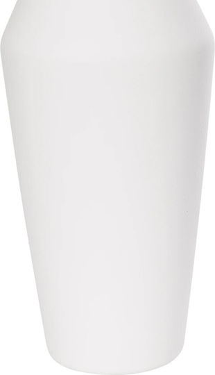 GloboStar Decorative Vase Artificial Garden Malvina White 10x10x24cm