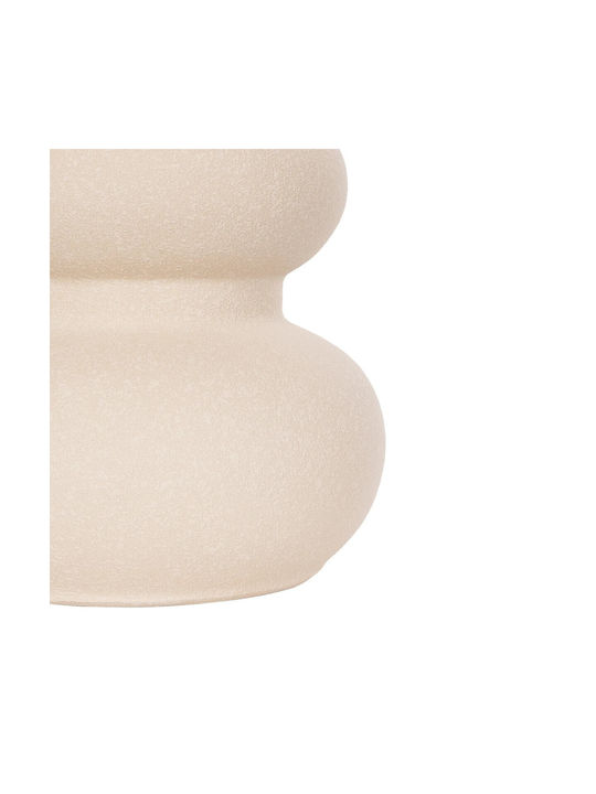 GloboStar Decorative Vase Artificial Garden Quartz Beige 15x15x20cm