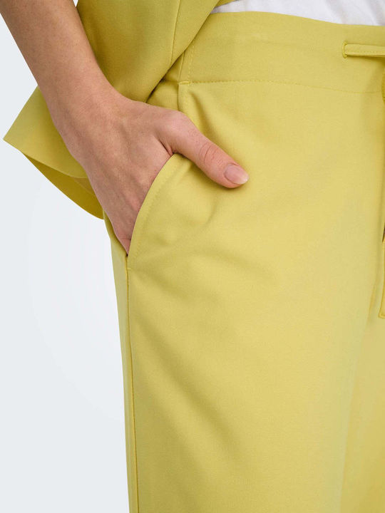 Damen Stoff Hose Yellow