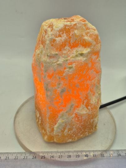Decorative Lamp Yellow Calcite Crystal Palace