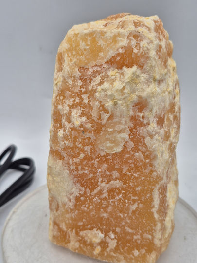 Decorative Lamp Yellow Calcite Crystal Palace