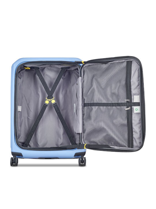 Delsey Securitime Medium Hard Suitcase Lavender Blue with 4 Wheels Height 66cm