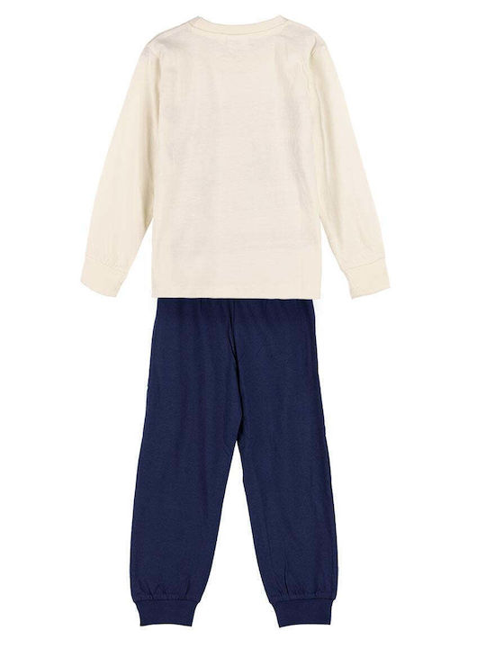 Arnetta Pijama pentru copii De iarnă Ecru/Blue