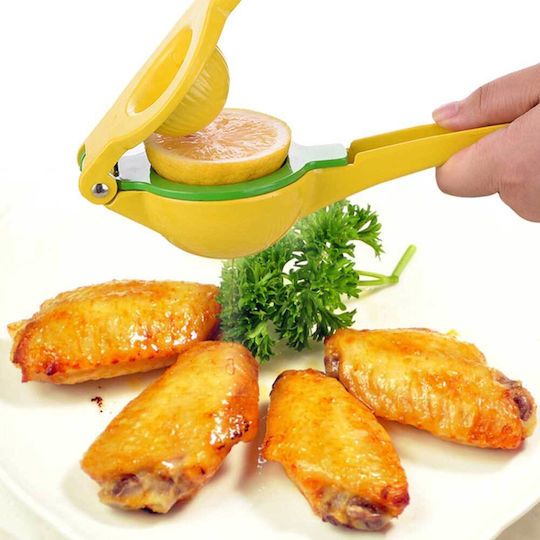 Bakaji Hand Press Lime / Lemon made of Plastic in Yellow Color